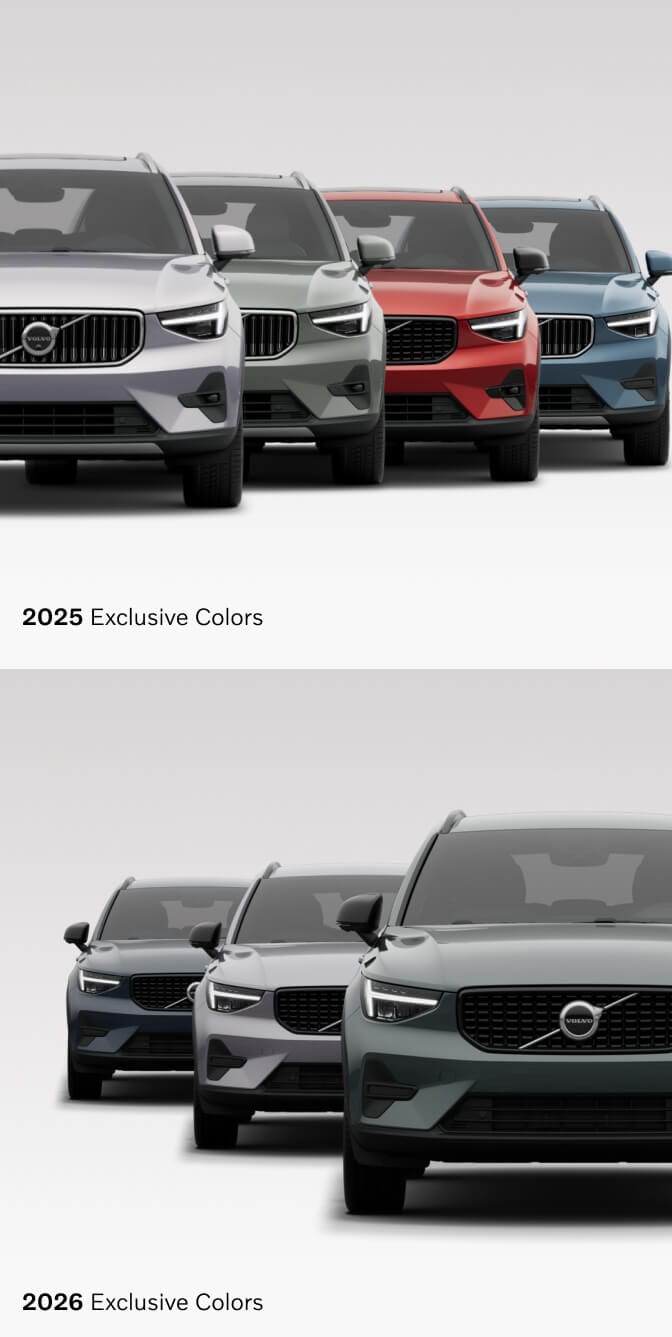 2026 vs. 2025 Volvo XC40 comparison: Design & Colors