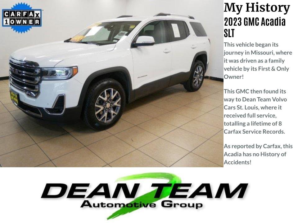 Used 2023 GMC Acadia SLT with VIN 1GKKNUL41PZ105804 for sale in Saint Louis, MO