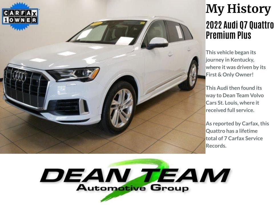 Used 2022 Audi Q7 Premium Plus with VIN WA1LXBF71ND010765 for sale in Saint Louis, MO