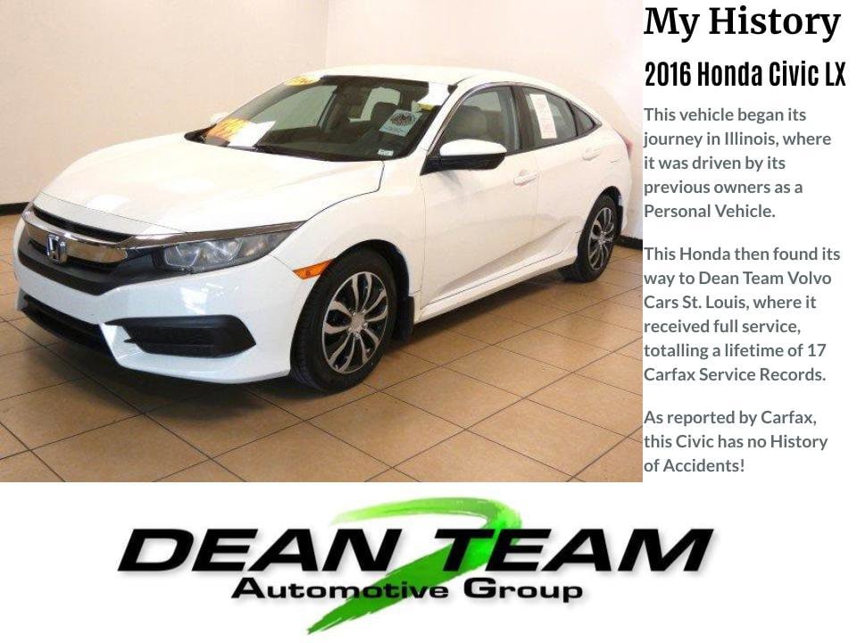 Used 2016 Honda Civic LX with VIN 19XFC2F56GE058017 for sale in Saint Louis, MO