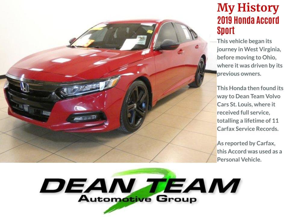 Used 2019 Honda Accord Sport with VIN 1HGCV1F30KA011388 for sale in Saint Louis, MO