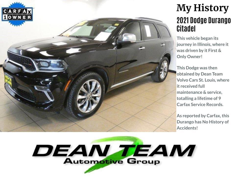 Used 2021 Dodge Durango Citadel with VIN 1C4SDJET0MC639165 for sale in Saint Louis, MO