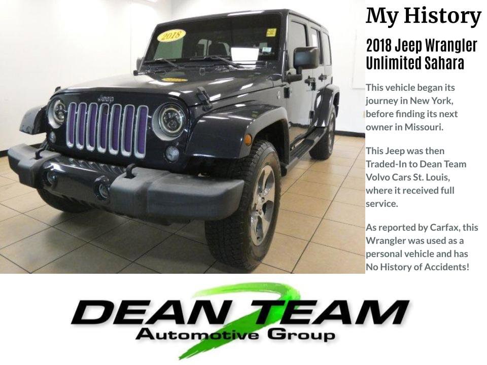 Used 2018 Jeep Wrangler JK Unlimited Sahara with VIN 1C4HJWEG8JL811926 for sale in Saint Louis, MO