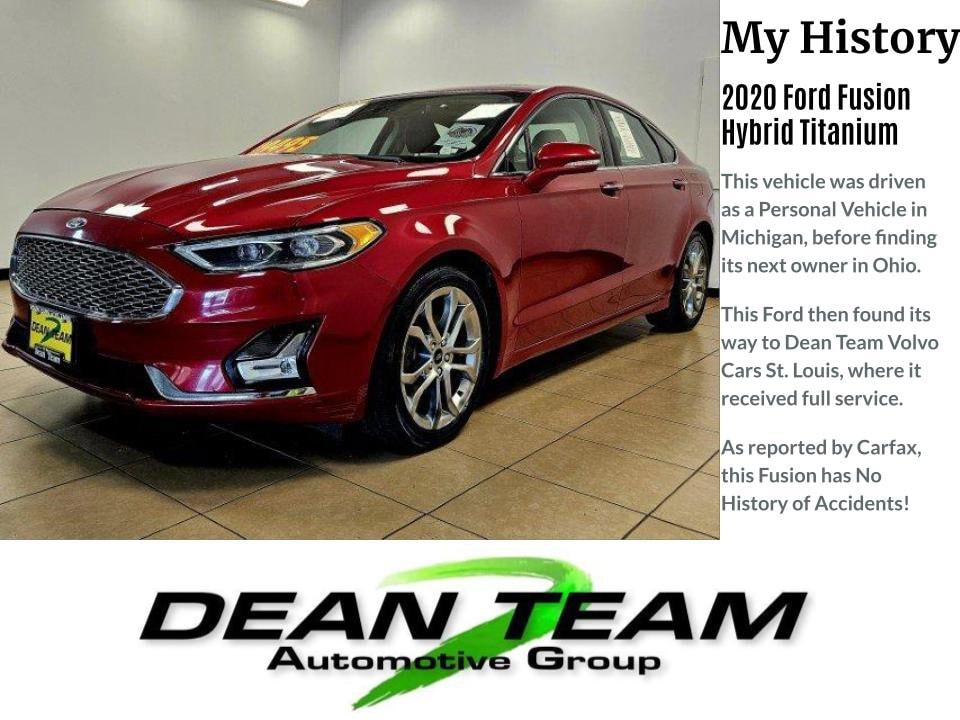 Used 2020 Ford Fusion Hybrid Titanium with VIN 3FA6P0RU7LR156915 for sale in Saint Louis, MO