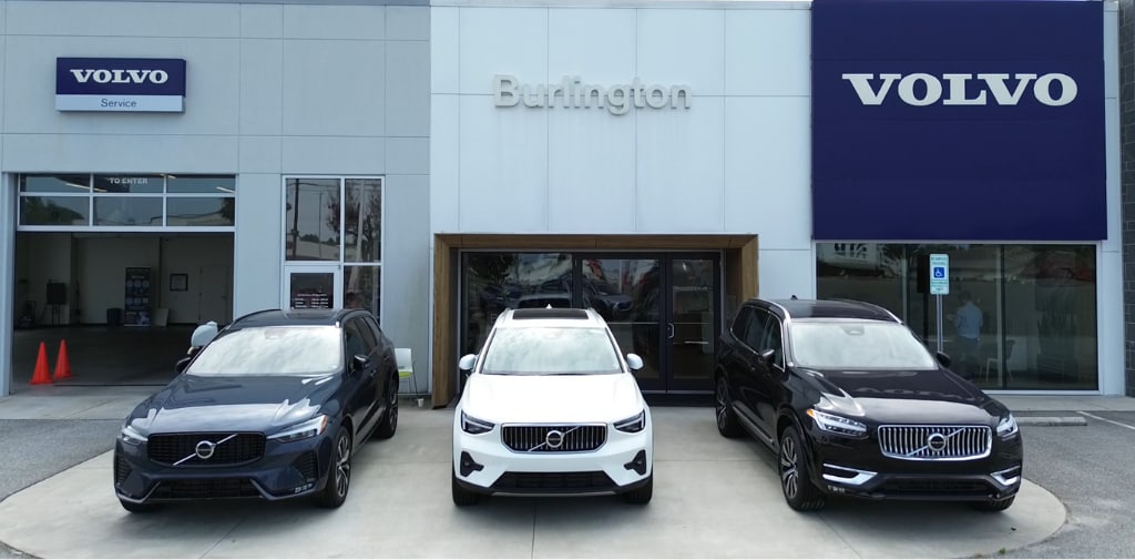 Storefront of Volvo Cars dealership in Burlington NC