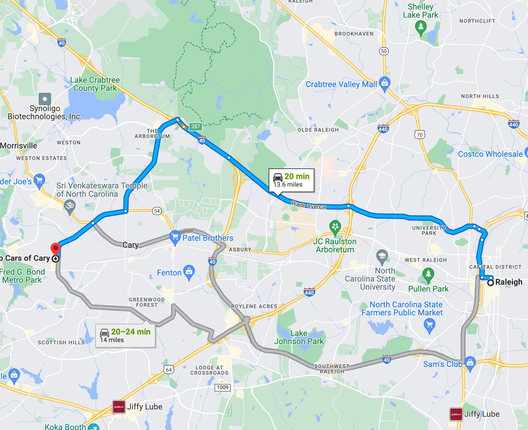 Raleigh, NC Directions