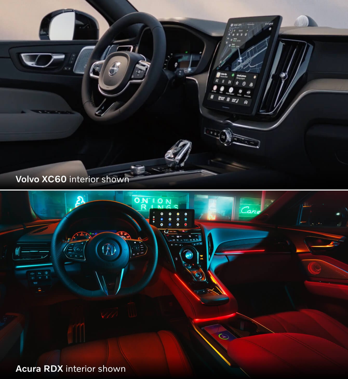 Volvo XC60 vs. Acura RDX: Interior Features & Technology