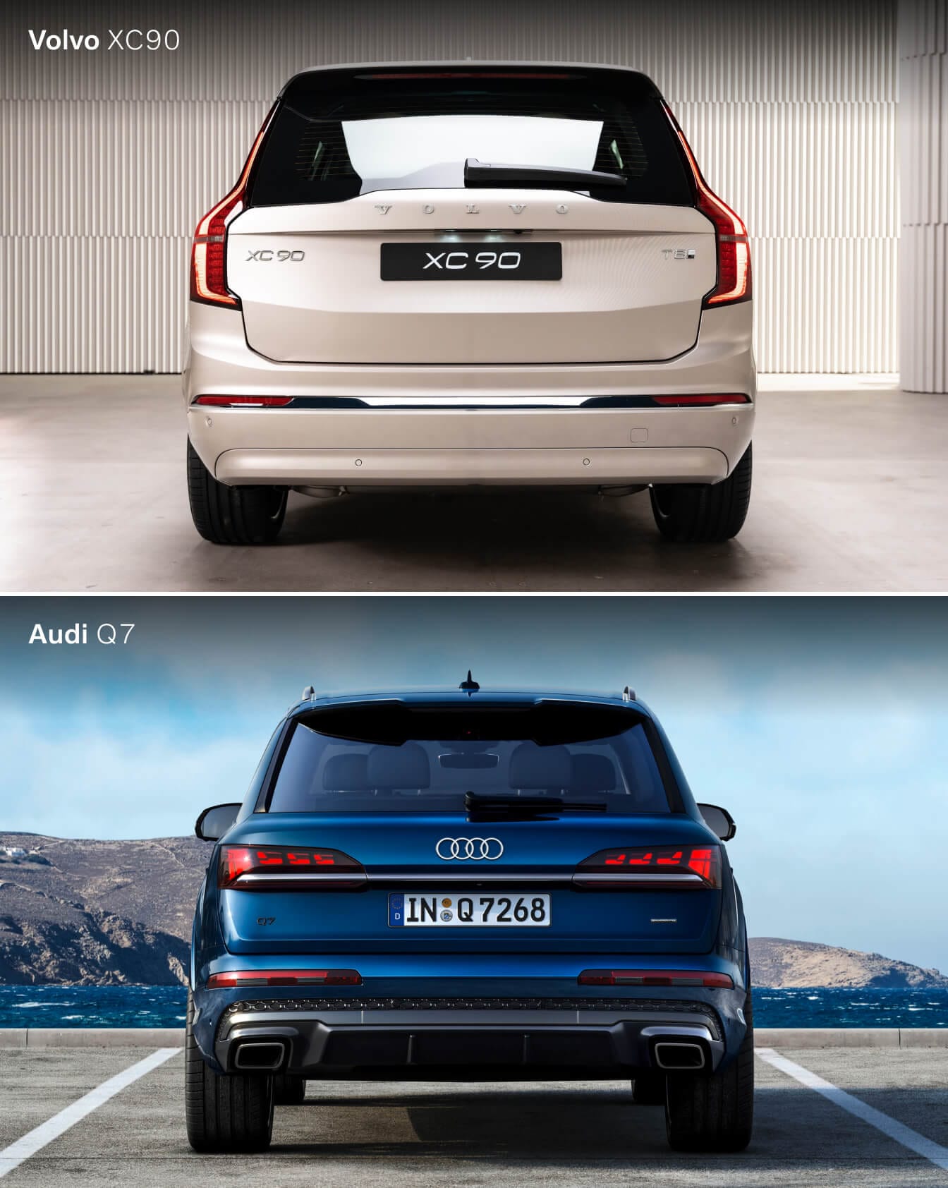 Audi Q7 vs. Volvo XC90 Dimensions and Cargo Space
