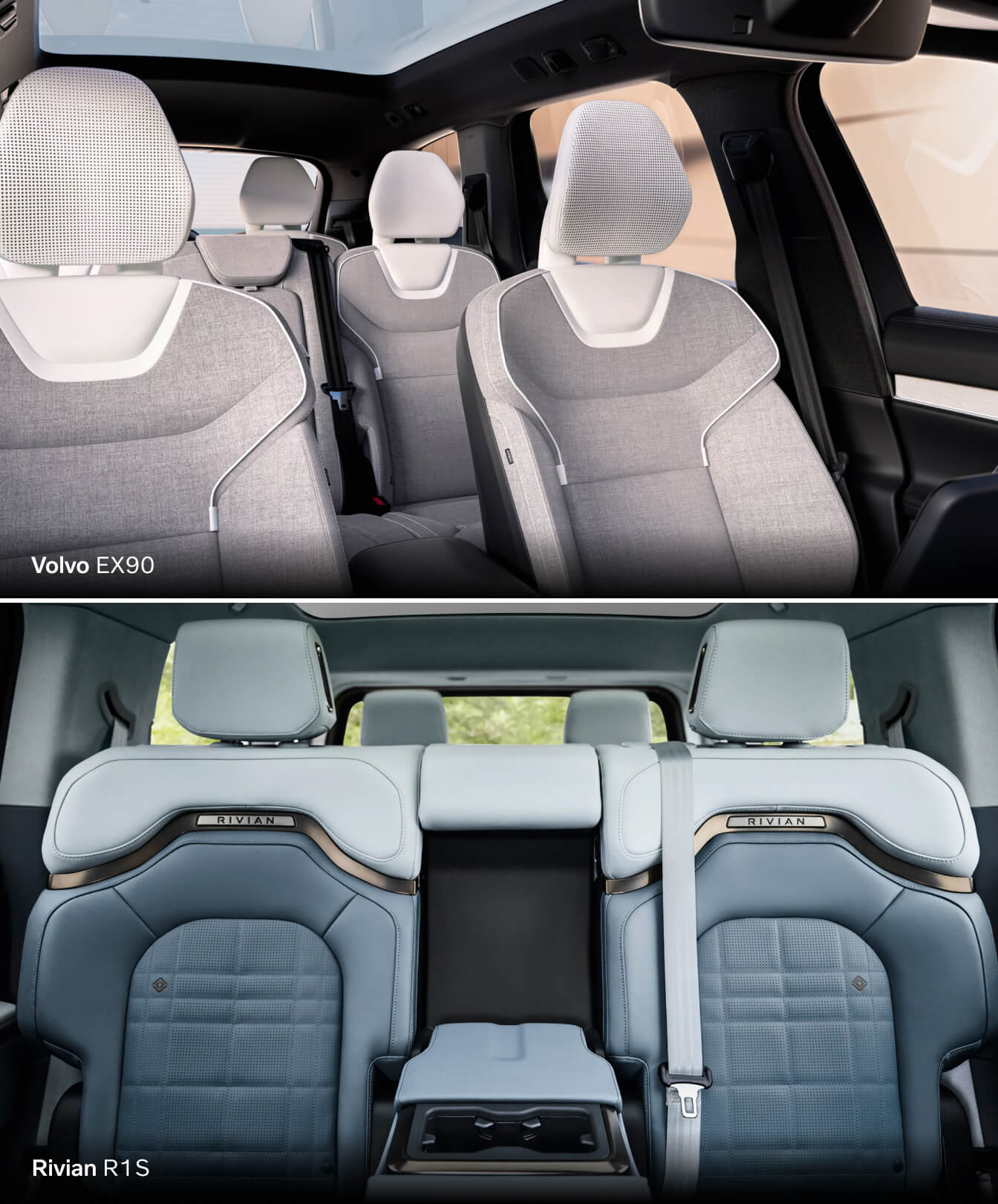 Rivian R1S vs. Volvo EX90 Interior and Technology