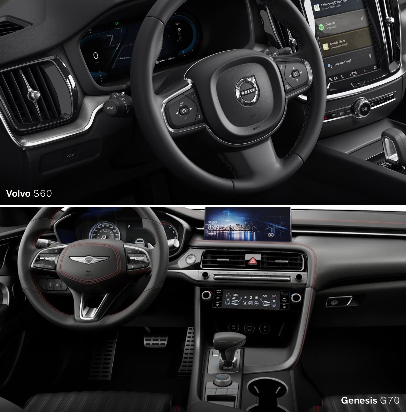 Volvo S60 vs. Genesis G70 Performance and Safety