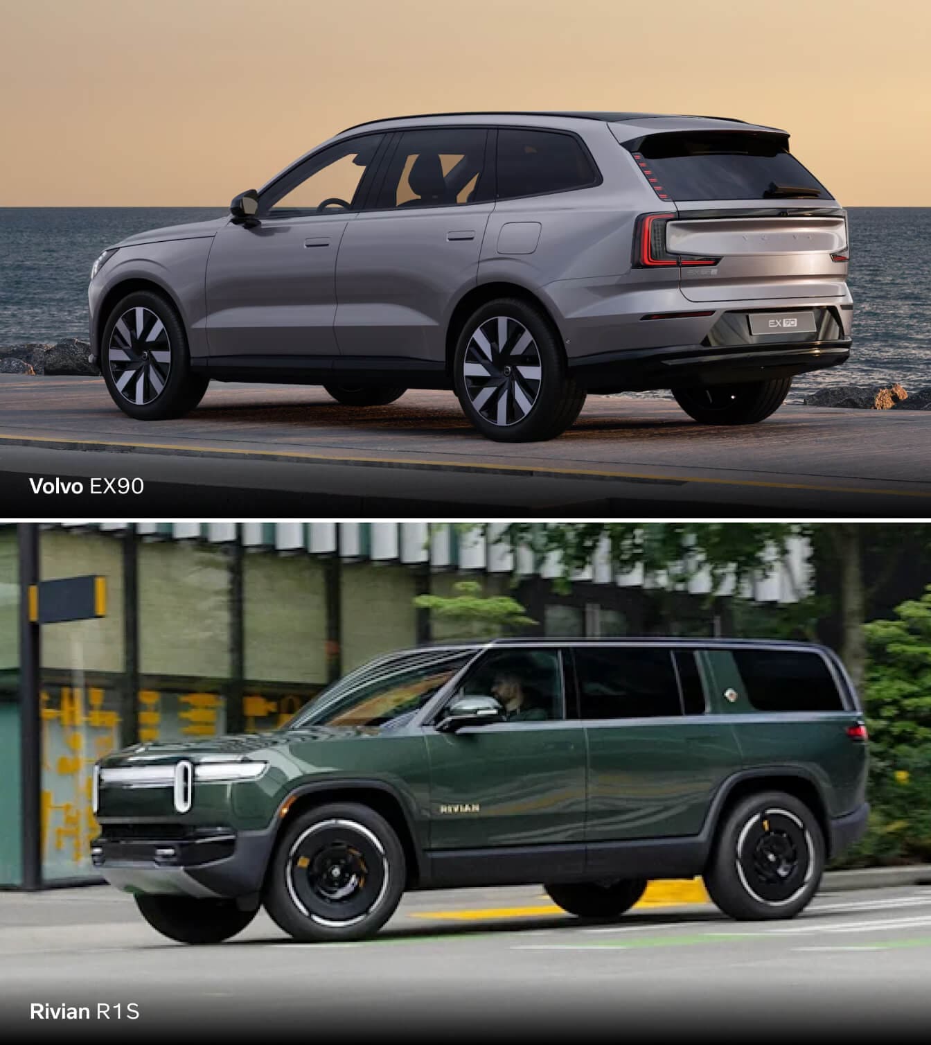 Rivian R1S vs. Volvo EX90 Performance and Safety