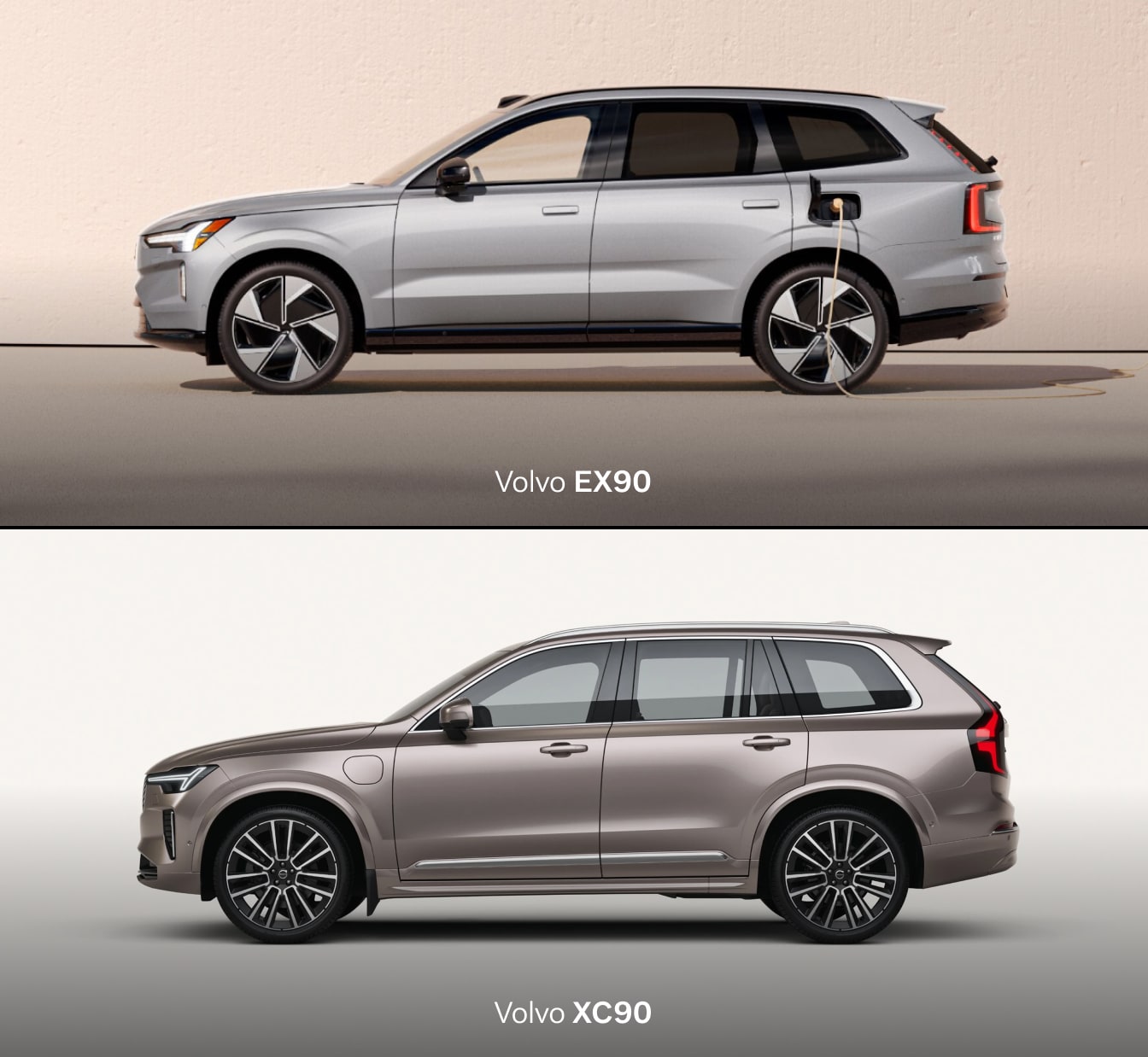 Volvo EX90 vs. Volvo XC90: Battery and Charging