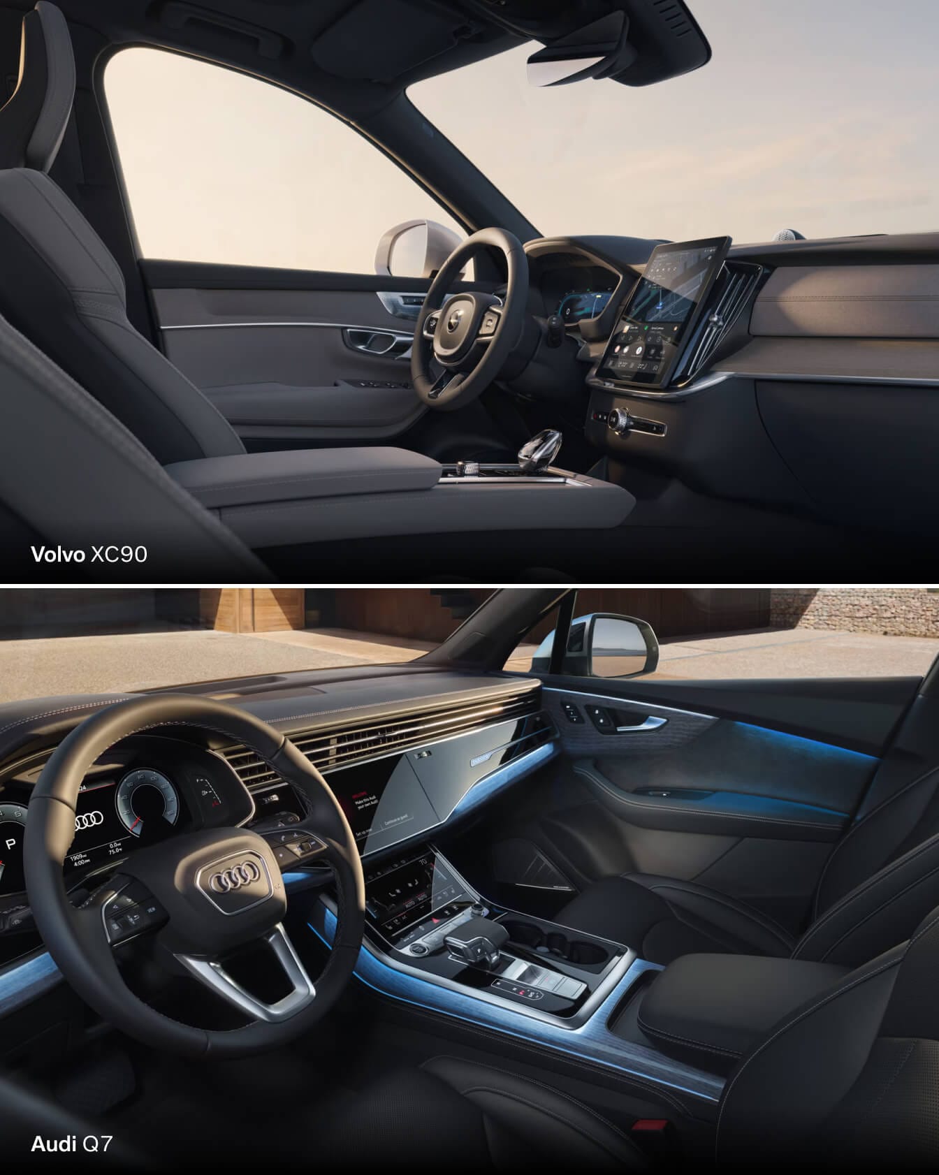 Volvo XC90 vs. Audi Q7 Interior & Technology