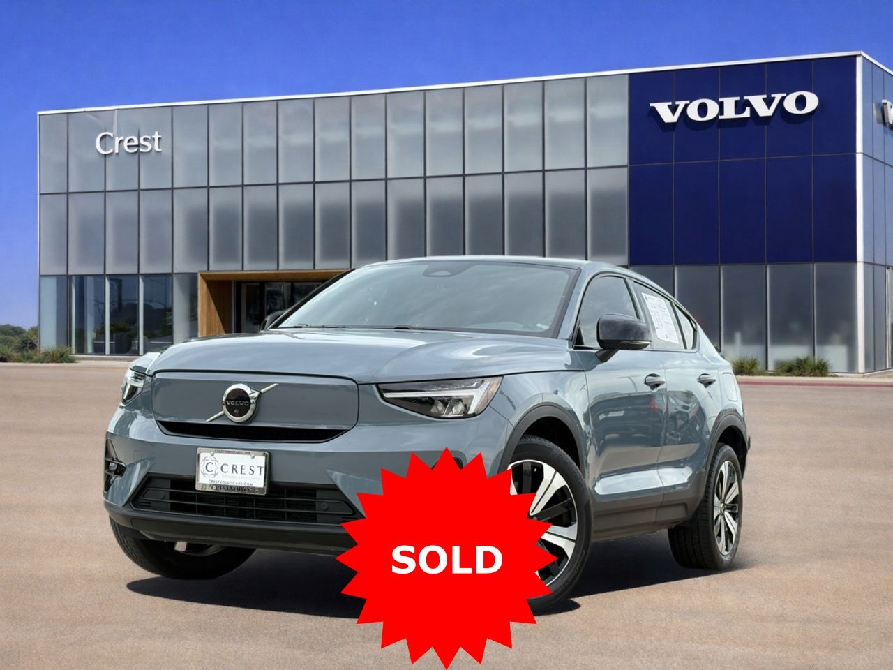 Thunder Gray Metallic 2023 Volvo C40 Recharge Twin Plus eAWD SUV / Crossover All-Wheel Drive 1-Speed Automatic