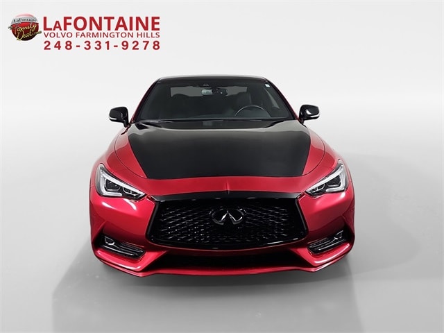 Used 2022 INFINITI Q60 Coupe RED SPORT with VIN JN1FV7LL9NM680185 for sale in Farmington, MI