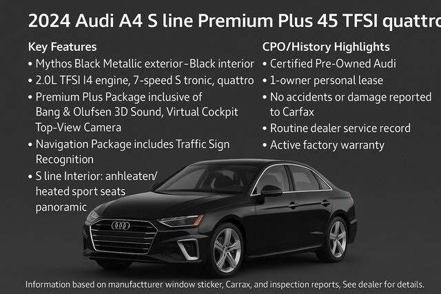 2024 Audi A4 45 S line Premium Plus photo 4