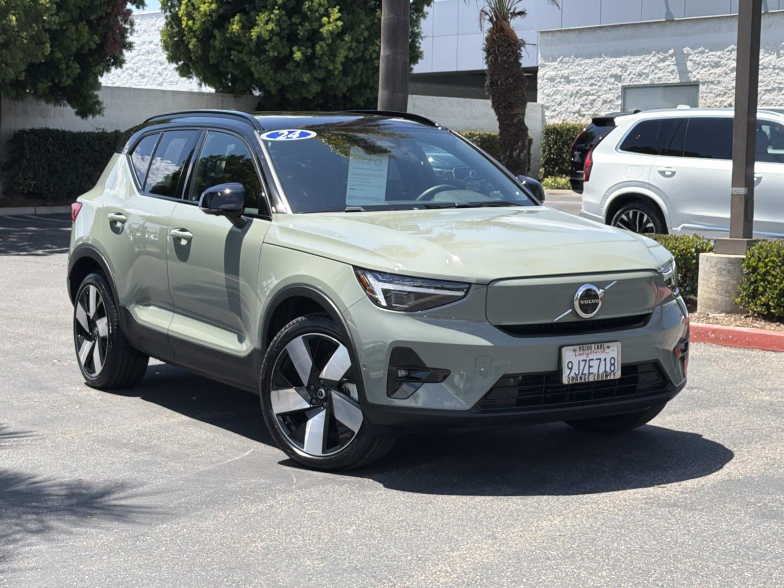 Sage Green Metallic 2024 Volvo XC40 Recharge SUV / Crossover All-Wheel Drive Automatic