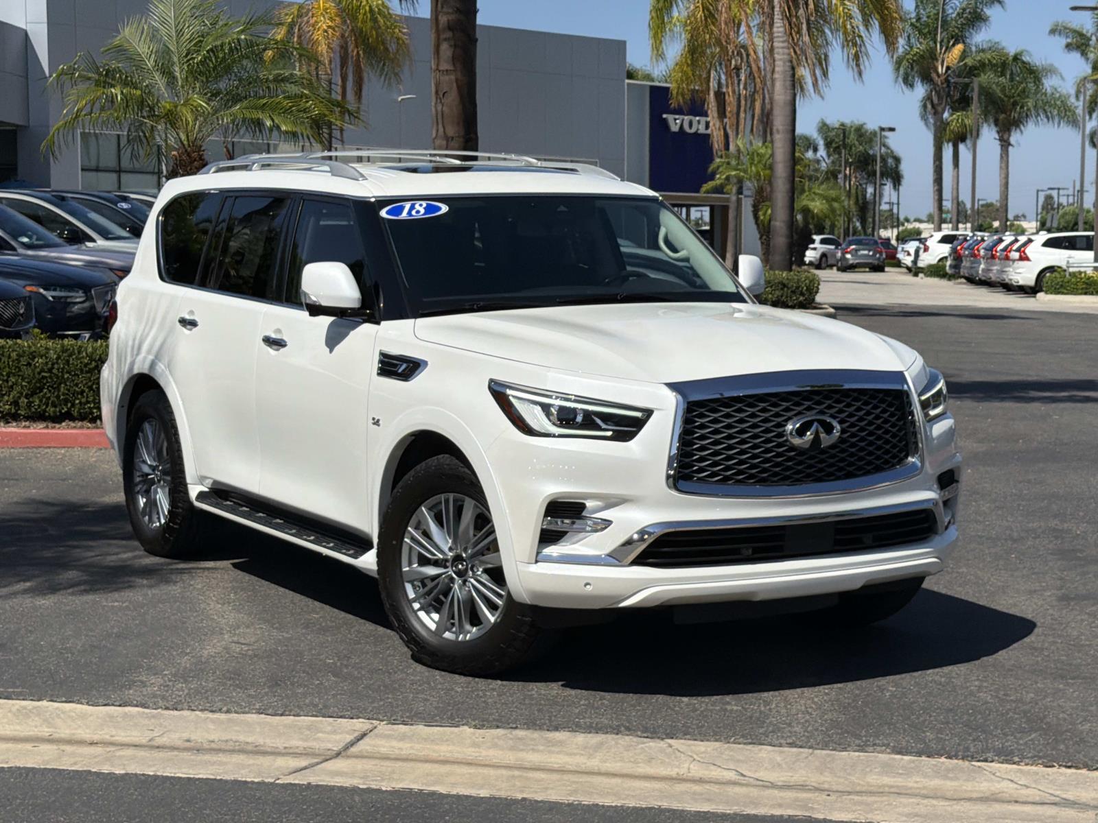 Moonstone White 2018 INFINITI QX80 SUV / Crossover All-Wheel Drive Automatic