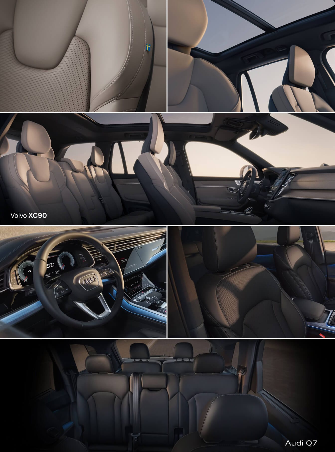 Volvo XC90 vs. Audi Q7 Interior