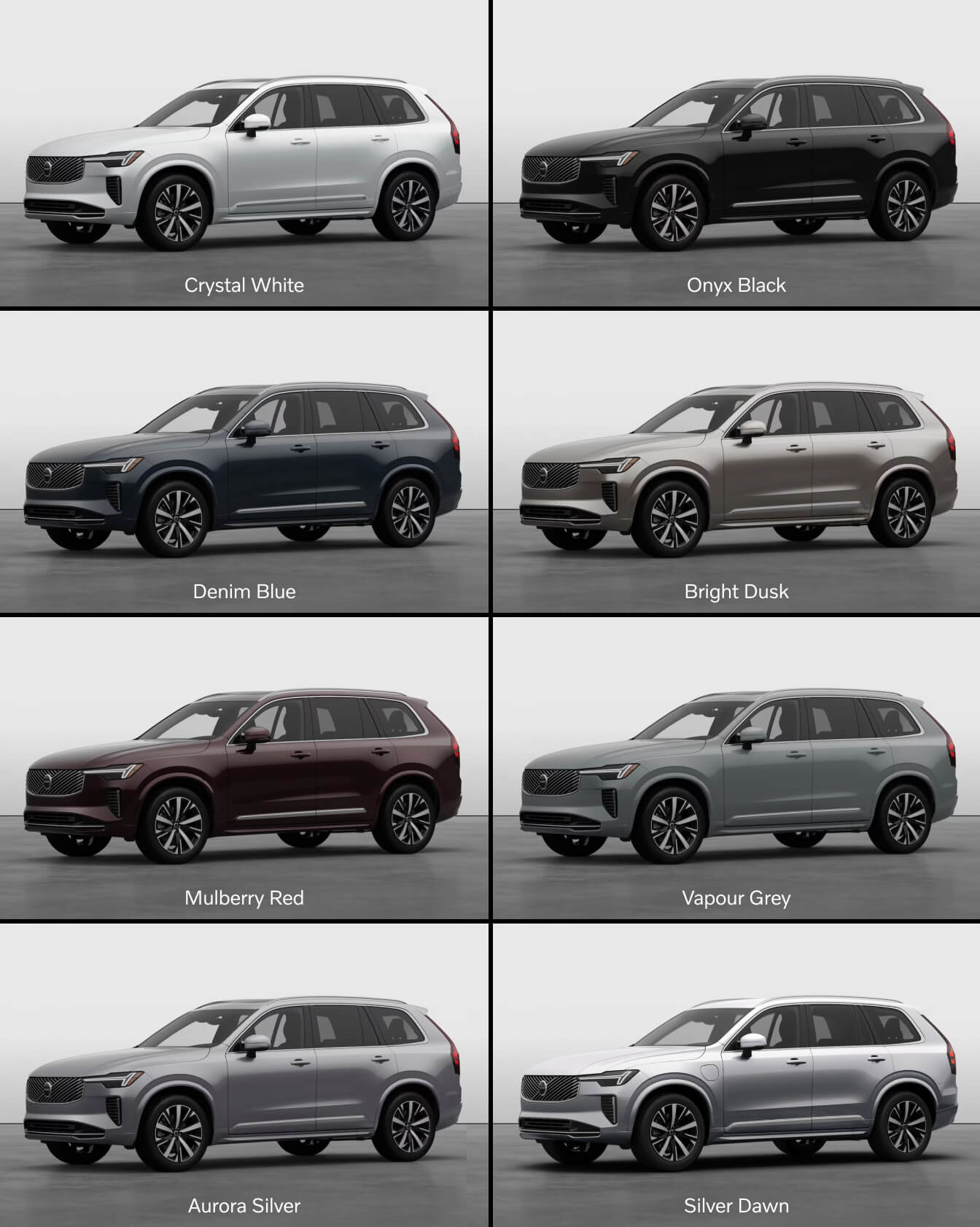 2026 Volvo XC90 vs. 2025 Volvo XC90 Colors