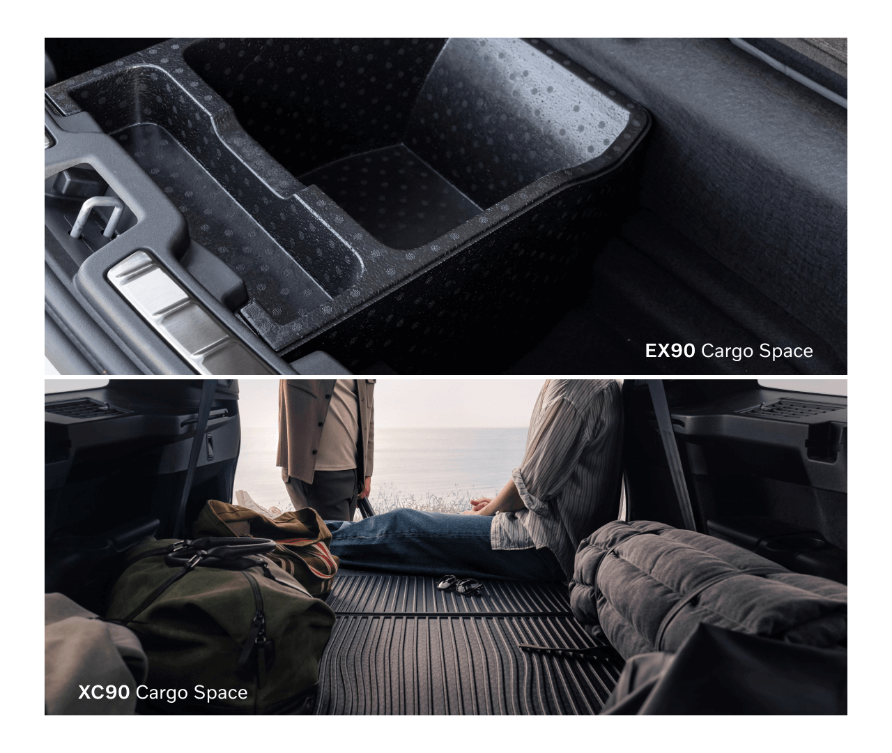 Volvo EX90 vs. Volvo XC90 Cargo Space & Dimensions