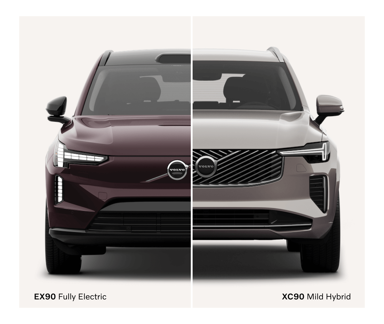 Volvo EX90 vs. Volvo XC90 Trims