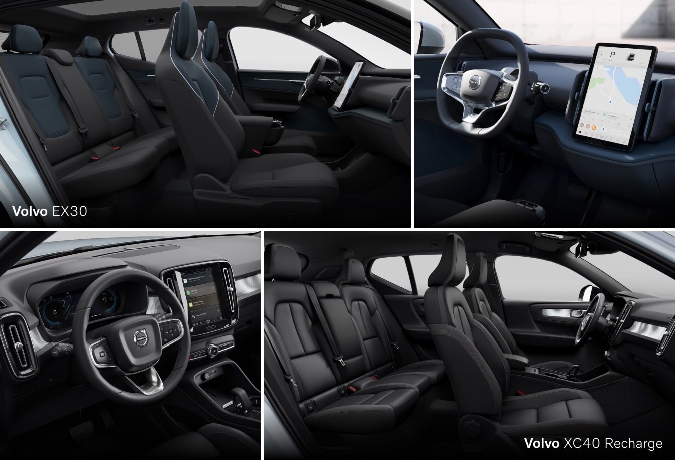 Volvo EX30 vs. Volvo XC40 Recharge Tech and Safety