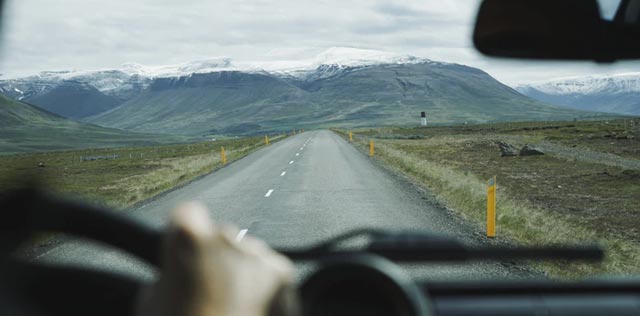 Driving on a road