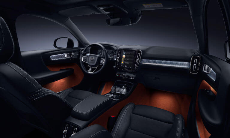 New Volvo XC40 interior seating view