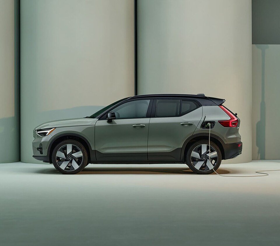 2024 Volvo XC40 Recharge plugged in charging battery