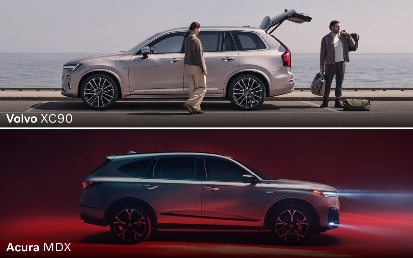 Volvo XC90 vs. Acura MDX side by side comparison