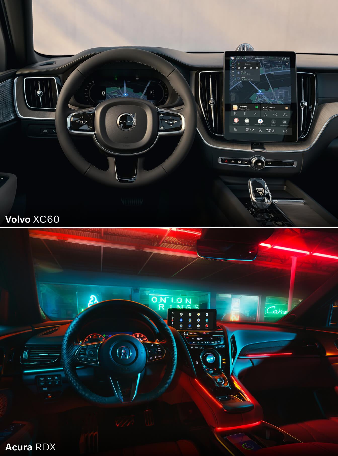 Volvo XC60 vs. Acura RDX interior comparison