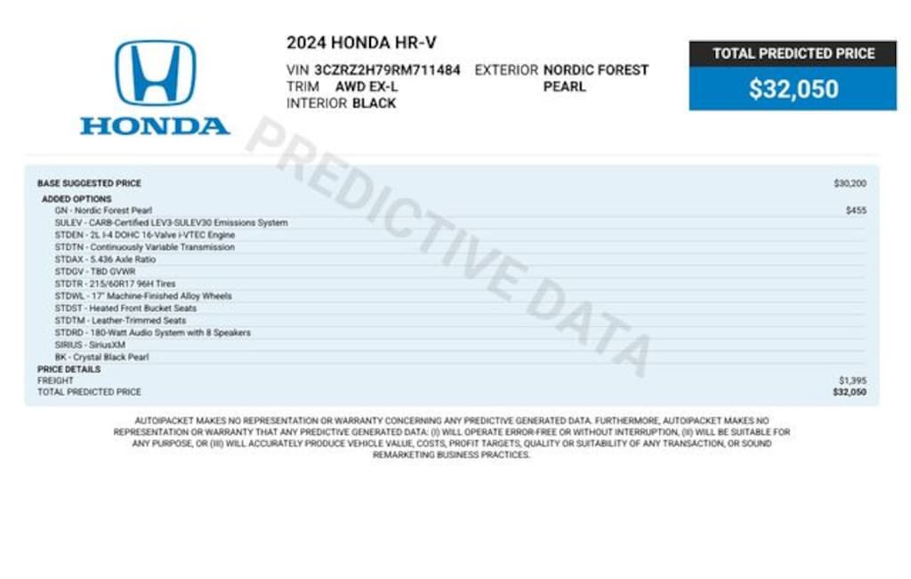 Used 2024 Honda HR-V EX-L SUV