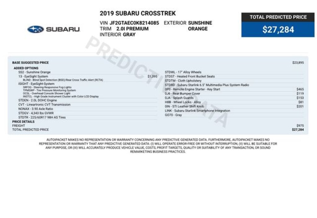 Used 2019 Subaru Crosstrek 2.0i Premium SUV