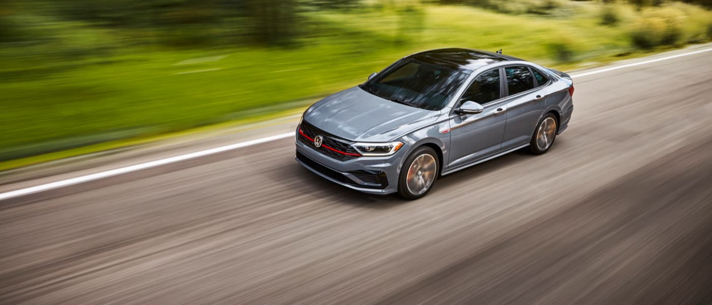 2019 Grey VW Jetta GLI Driving Fast
