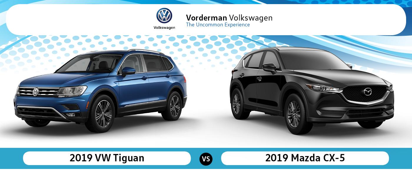 2019 VW Tiguan vs. Mazda CX-5 near Youngstown, IN