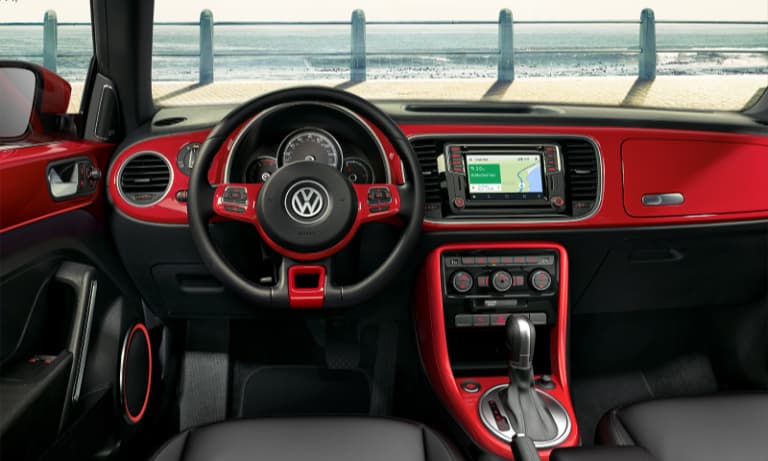 2019 VW Beetle SE Red Interior Dashboard