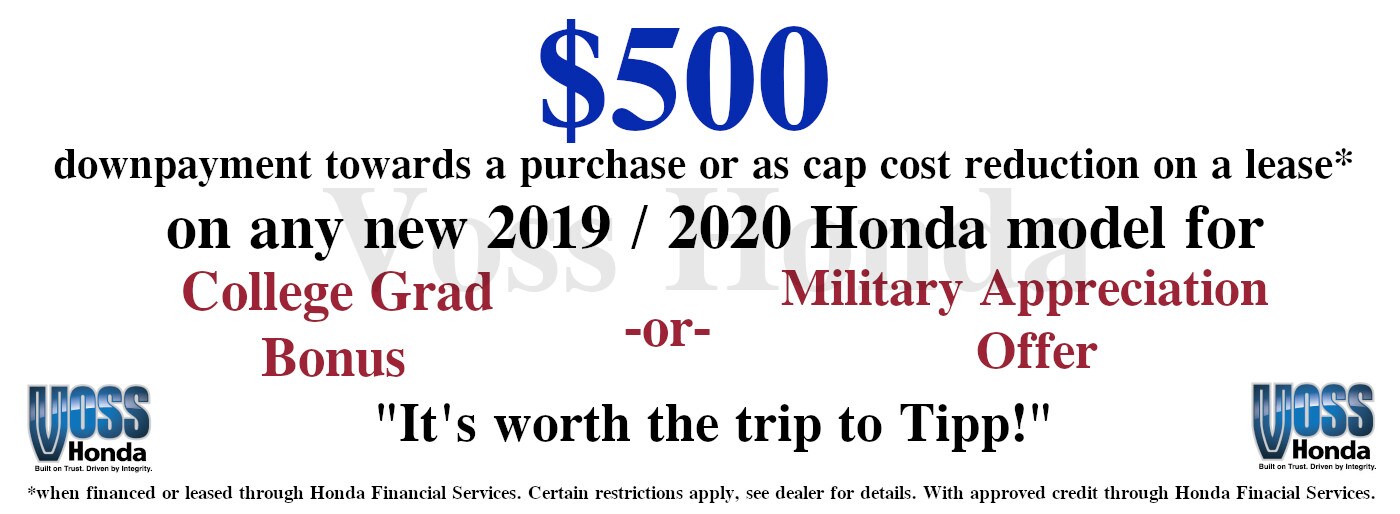 Voss Honda Honda Dealer in Tipp City, OH Near Dayton, Fairborn