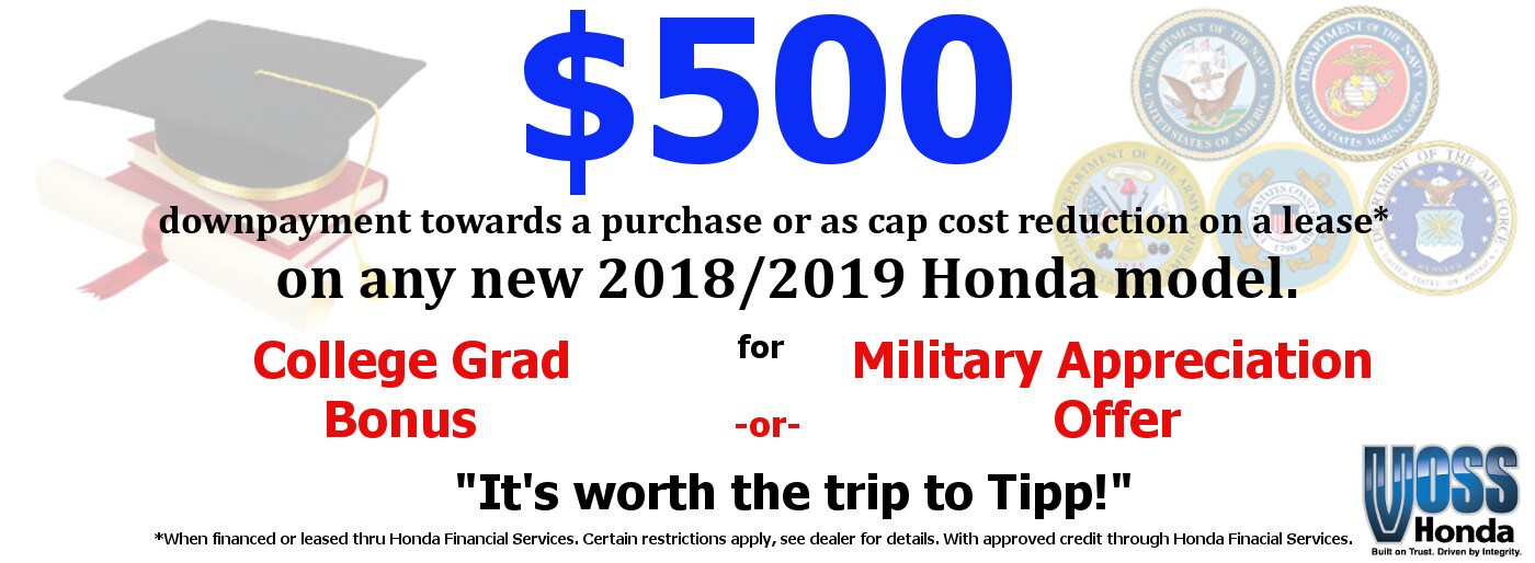 New Honda & Used Car Dealership Near Dayton Fairborn & Beavercreek Voss Honda in Tipp City Ohio