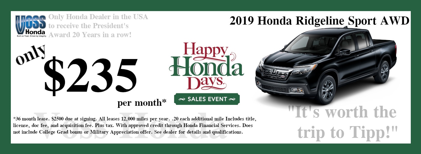 Voss Honda Honda Dealer in Tipp City, OH Near Dayton, Fairborn & Beavercreek