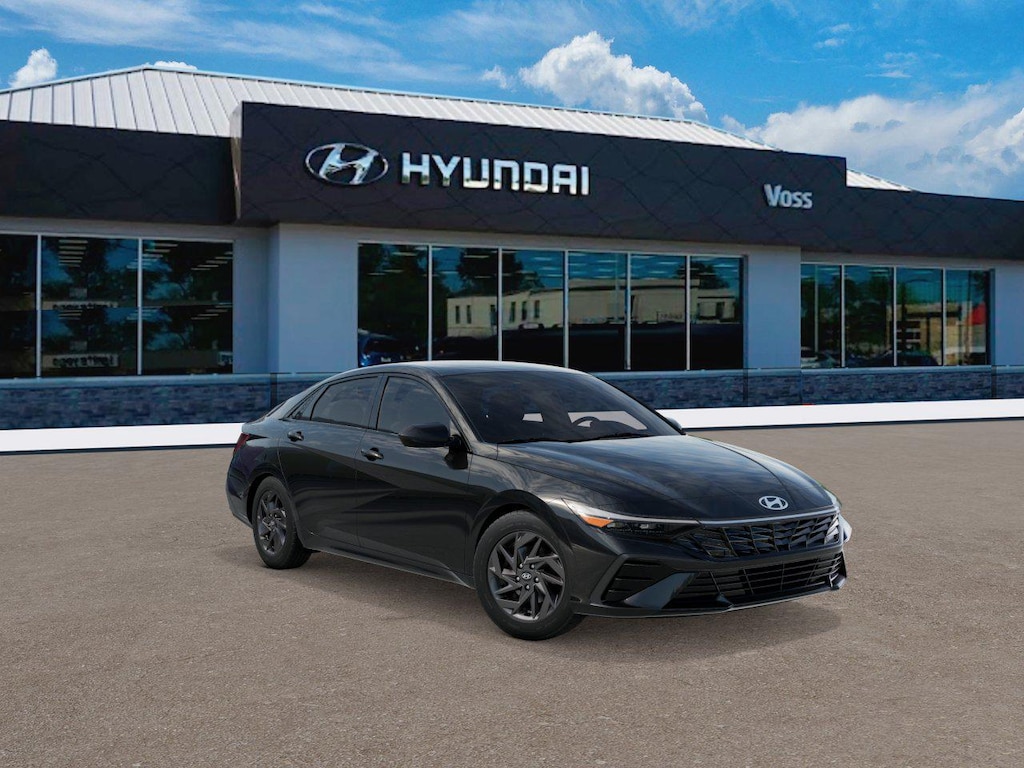 New 2026 Hyundai Elantra Hybrid Blue Sedan