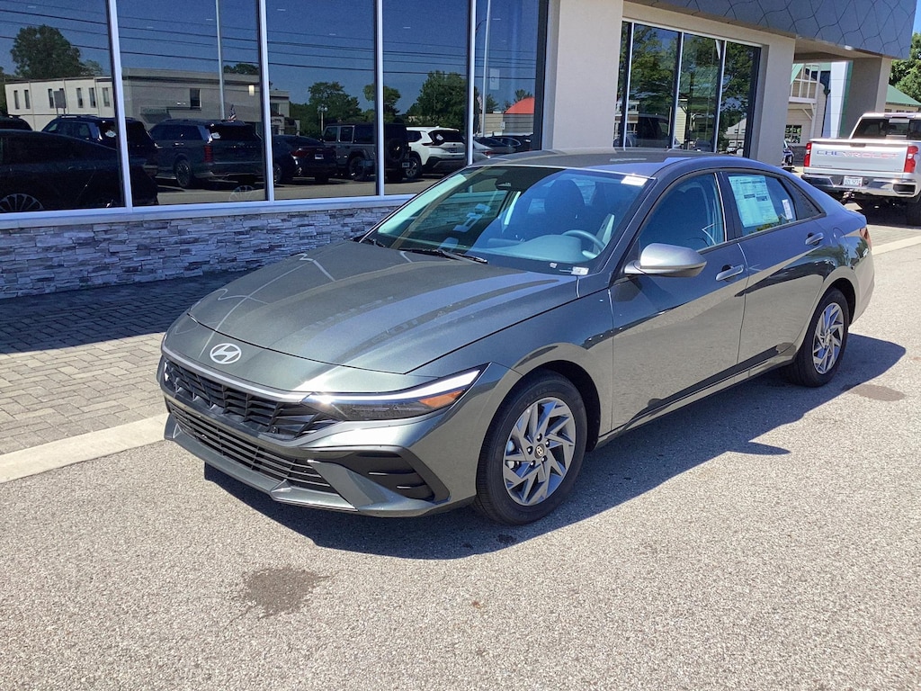 New 2026 Hyundai Elantra Hybrid Blue Sedan