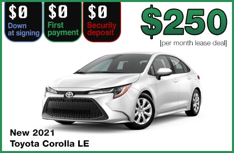 Zero Down Toyota Lease Deals | 802 Toyota of Vermont