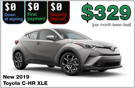 Lease A New 2024 Toyota C Hr Xle With 0 Down For Just 329 Month 36 Months