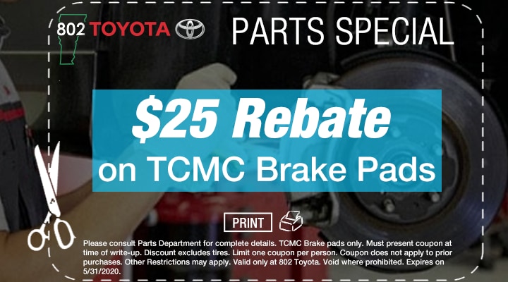 Toyota Service and Parts Coupons | 802 Toyota
