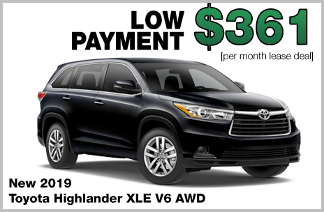 Lease A New 2024 Toyota Highlander Xle V6 With 1 999 Down For Just 361 Month 36 Months