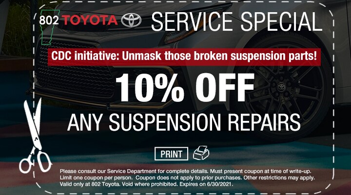 Toyota Service and Parts Coupons | 802 Toyota