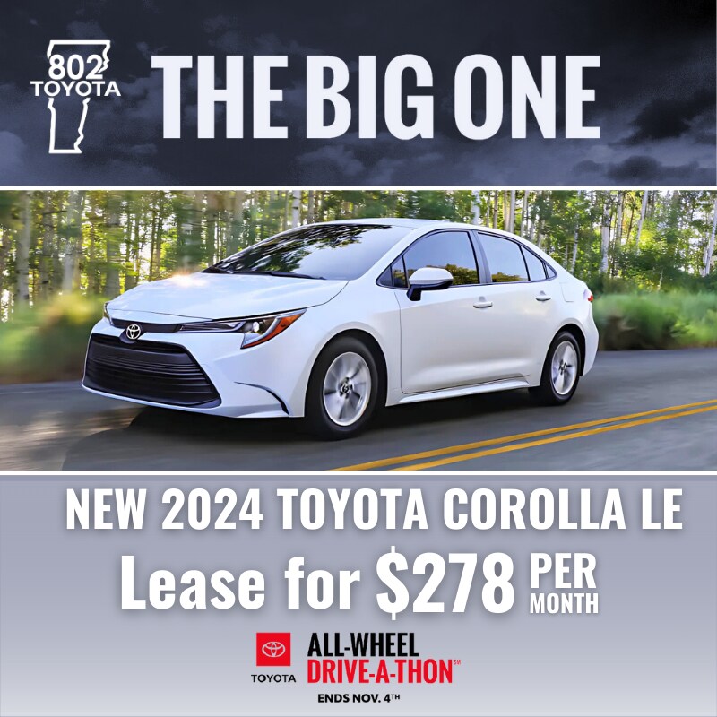 Toyota Deals, Specials Offers and Coupons | 802 Toyota of Vermont