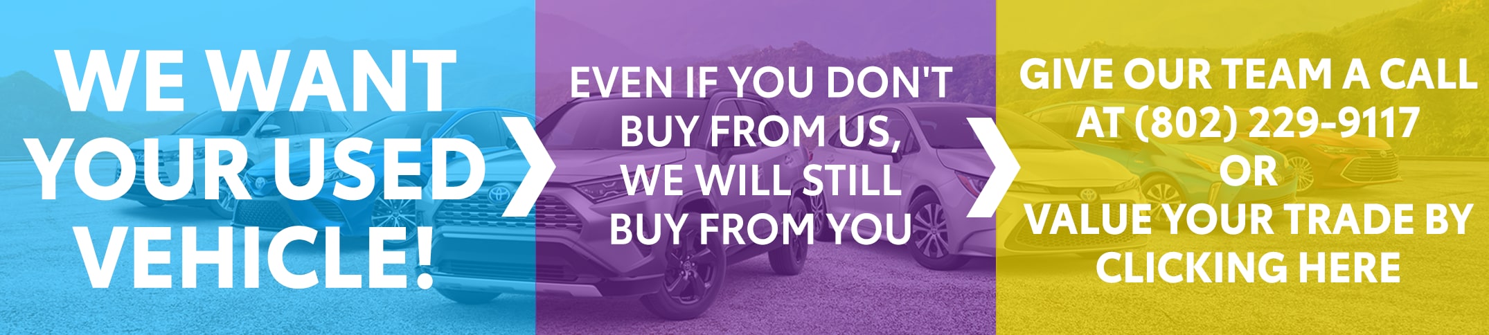 We want your trade