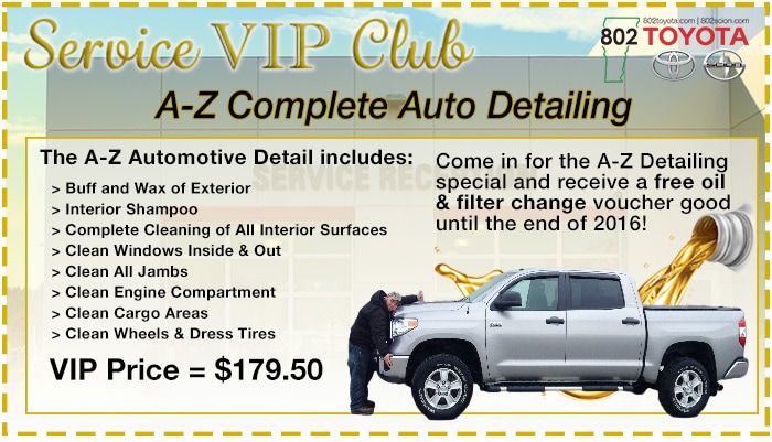 The 802 Toyota Service VIP Club